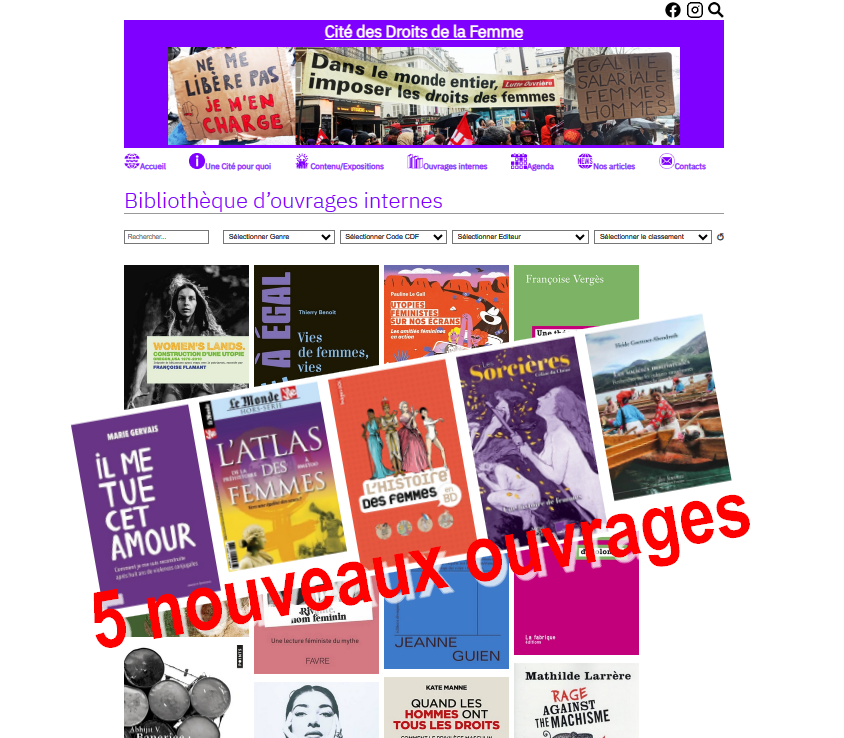 5 ouvrages de plus dans notre bibliothèque