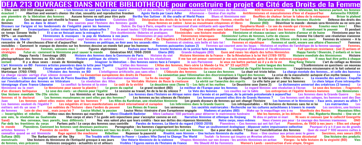 [13déc2023-27août2024] 100 ouvrages de plus dans notre bibliothèque