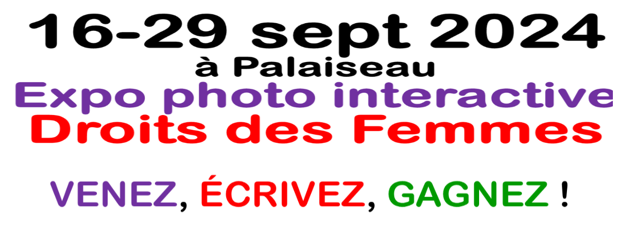[16-29sept2024] Venez, Écrivez, Gagnez sur les Droits des Femmes