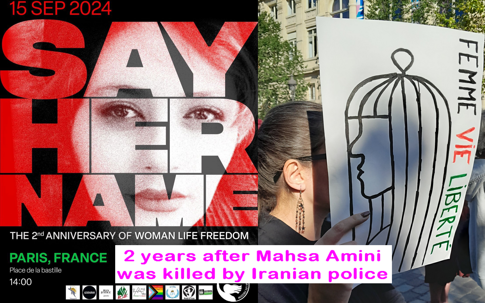[15sept2024] 2 ans après l’assassinat de Mahsa Amini par la police iranienne