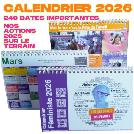 Calendrier 2026 avec 240 dates féministes