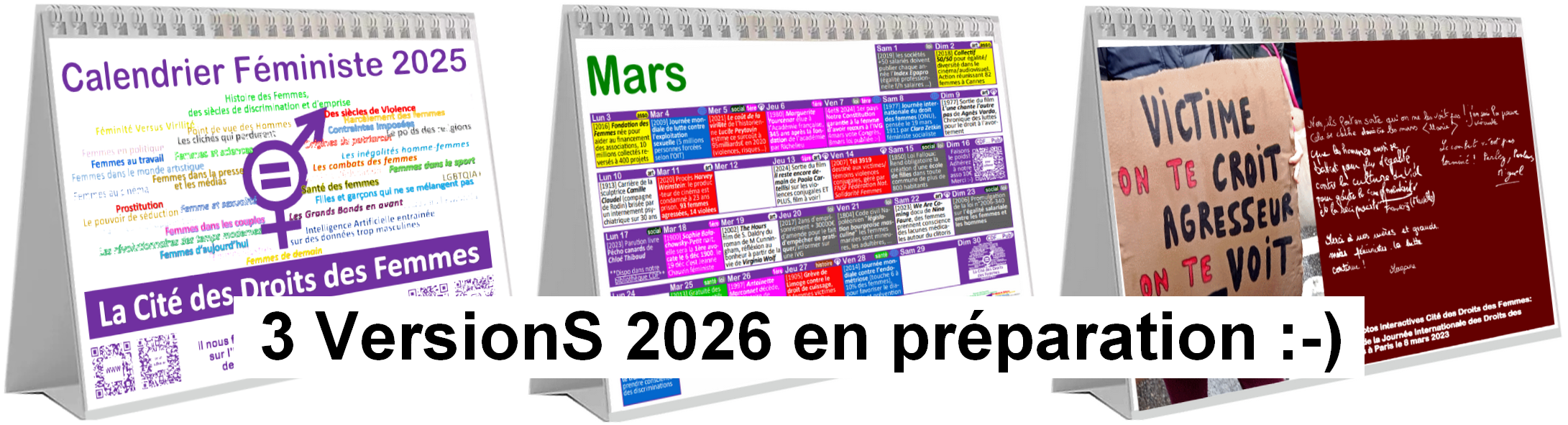 [1sept2025] Nos calendrierS féministes pour 2026